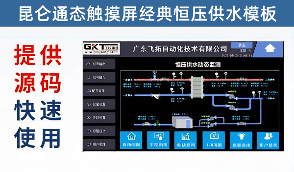 昆仑通态经典模板，提供源文件，可直接修改成自己的高档模板